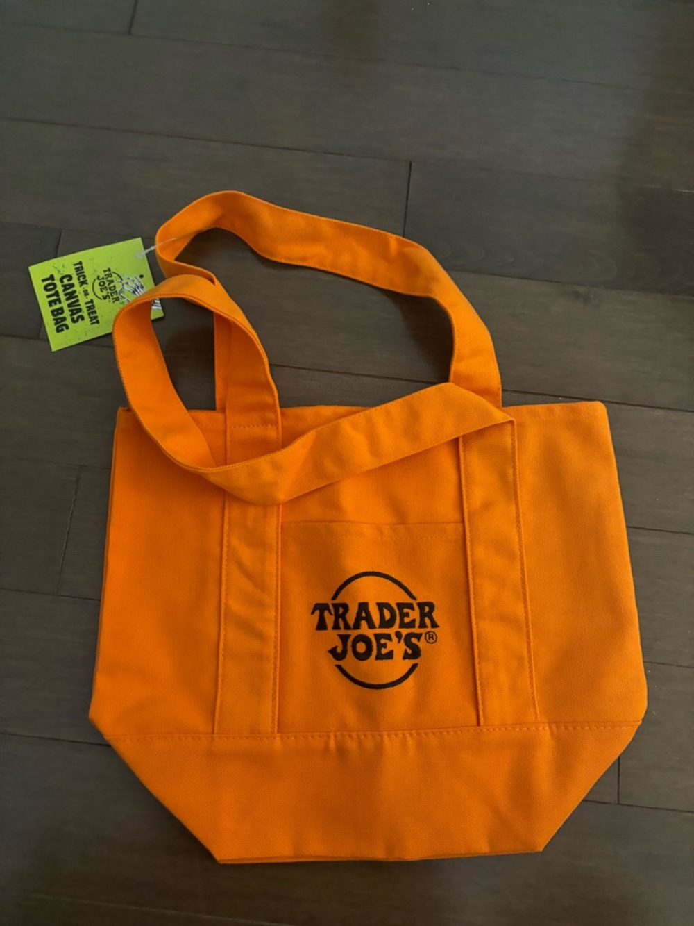 Trader Joe's Orange Canvas Tote Bag